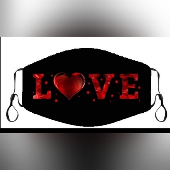 Heart Facemasks, Adult in 5 Designs, Lot of  35 - Picture 4 of 14